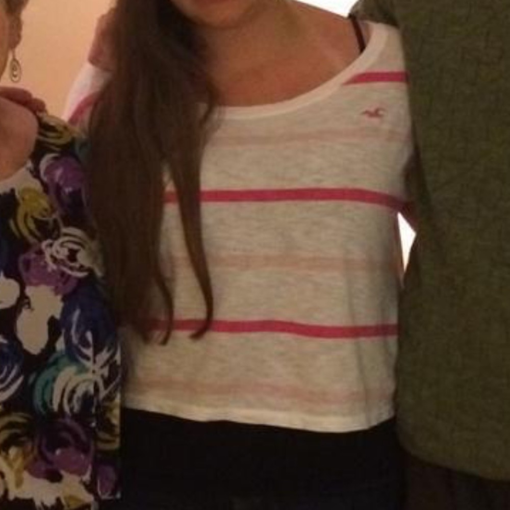 Hollister Pink Striped Top